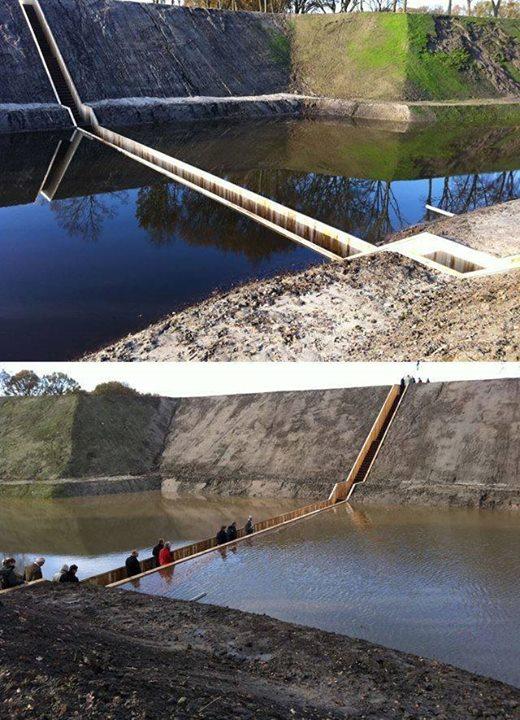 An amazing idea for crossing from the weir to Lelant. Sunken walkway in the Netherlands An amazing idea for crossing from the weir to Lelant. Sunken walkway in the Netherlands